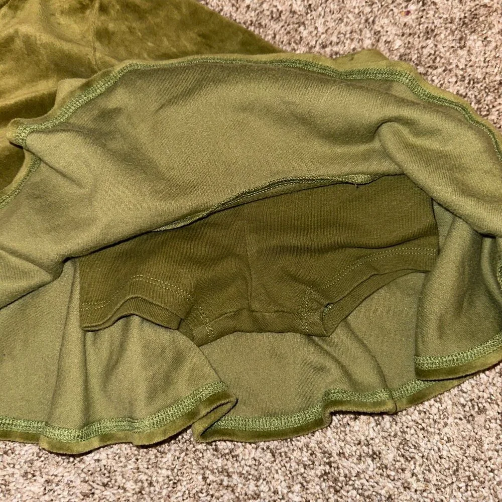 Gymboree GINGERBREAD GIRL FAIR ISLE green zip velour cardigan & skirt sz 3-4 XS